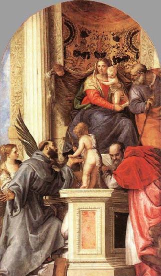 Paolo Veronese Madonna Enthroned with Saints Norge oil painting art